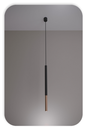 Lampy wiszące Frey czarno - złote