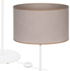 Lampa stojąca Magni Biała z Jasno beżowym Soft abażurem