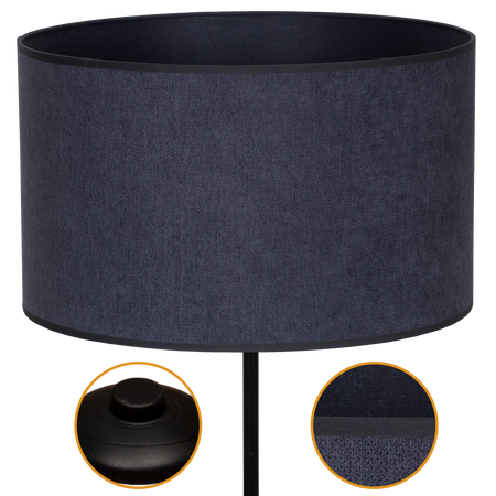 Lampa stojąca Magni Czarna z antracytowym Soft abażurem