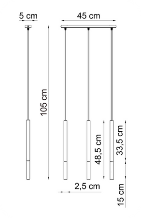 Lampy wiszące Frey biało - srebrne