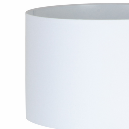 Lampa podłogowa Trigni srebrna z białym abażurem