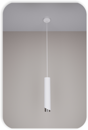 Lampy wiszące Bragi biało - srebrne