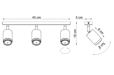 Plafony Idun biało - złote