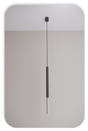 Lampy wiszące Frey czarno - srebrne