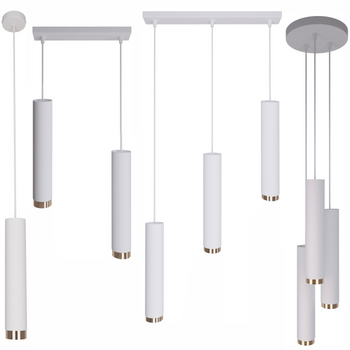 Lampy wiszące Idun biało - złote