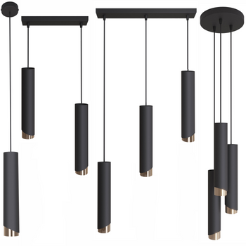 Lampy wiszące Bragi czarno - złote