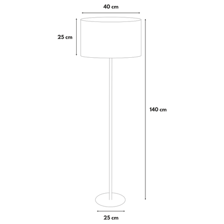 Lampa stojąca Magni Biała z Beżowym Soft abażurem