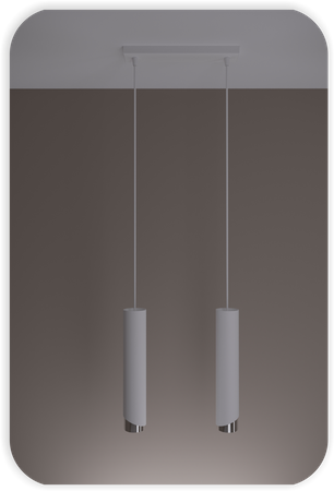 Lampy wiszące Bragi biało - srebrne