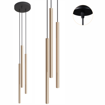 Lampy wiszące Modi czarno - złote