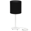 Lampka stołowa Magni biała z czarnym abażurem