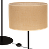Lampa stojąca Magni Czarna z Jutowym naturalnym abażurem
