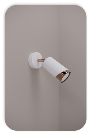 Plafony Bragi biało - miedziane