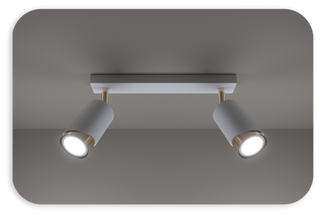 Plafony Bragi biało - złote