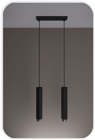 Lampy wiszące Idun czarno - srebrne