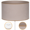 Lampa stojąca Magni Biała z Jasno beżowym Soft abażurem