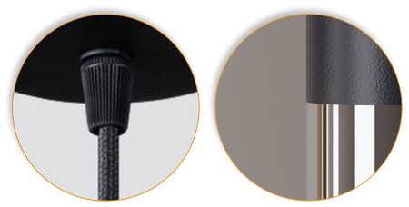 Lampy wiszące Frey czarno - srebrne