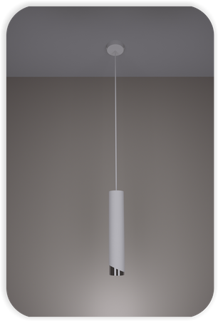 Lampy wiszące Bragi biało - srebrne