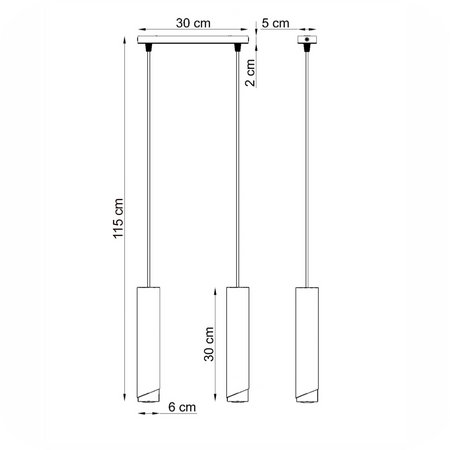 Lampy wiszące Bragi biało - srebrne