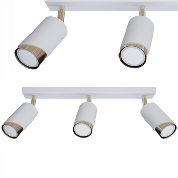 Plafony Bragi biało - złote