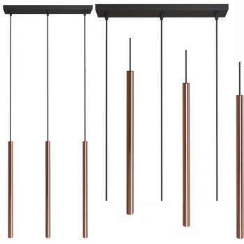Lampy wiszące Modi czarno - miedziane