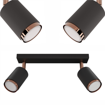 Plafony Idun czarno - miedziane