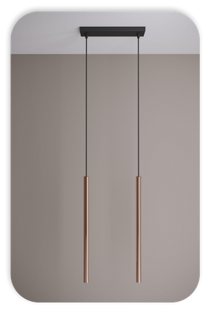 Lampy wiszące Modi czarno - miedziane