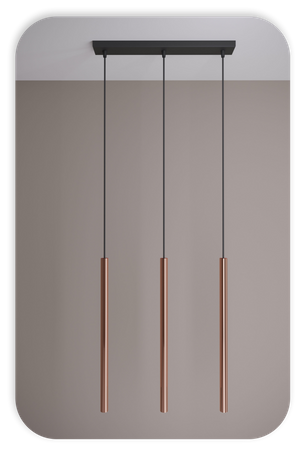 Lampy wiszące Modi czarno - miedziane