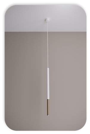 Lampy wiszące Frey biało - złote