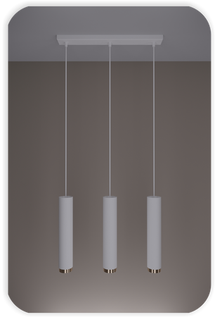 Lampy wiszące Idun biało - złote