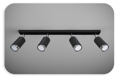 Plafony Bragi czarno - srebrne