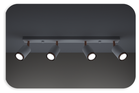 Plafony Idun biało - miedziane