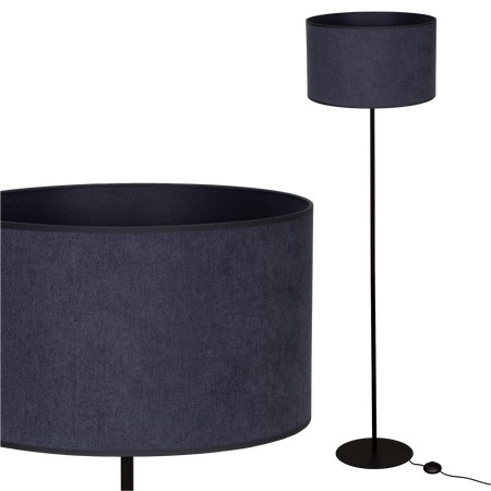 Lampa stojąca Magni Czarna z antracytowym Soft abażurem 