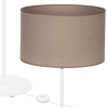 Lampa stojąca Magni Biała z Beżowym Soft abażurem