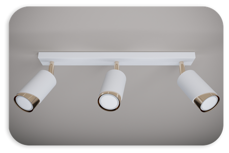 Plafony Bragi biało - złote