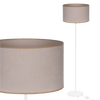 Lampa stojąca Magni Biała z Jasno beżowym Soft abażurem