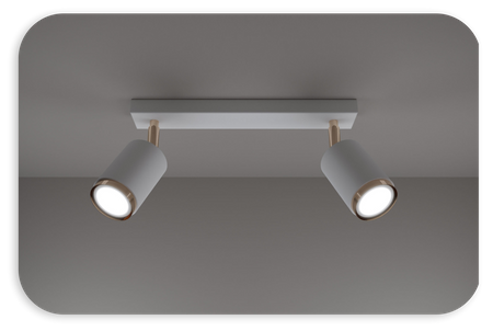 Plafony Idun biało - złote