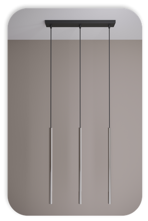 Lampy wiszące Modi czarno - srebrne