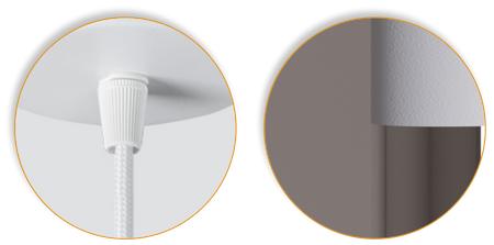 Lampy wiszące Idun biało - srebrne