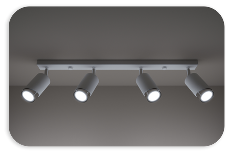 Plafony Bragi biało - srebrne