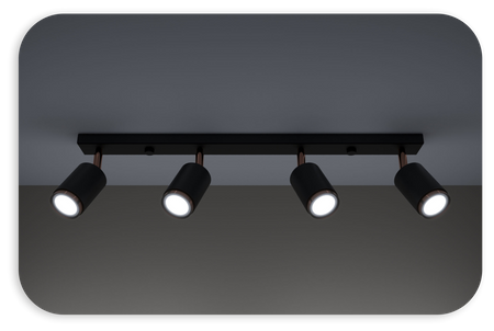 Plafony Idun czarno - miedziane