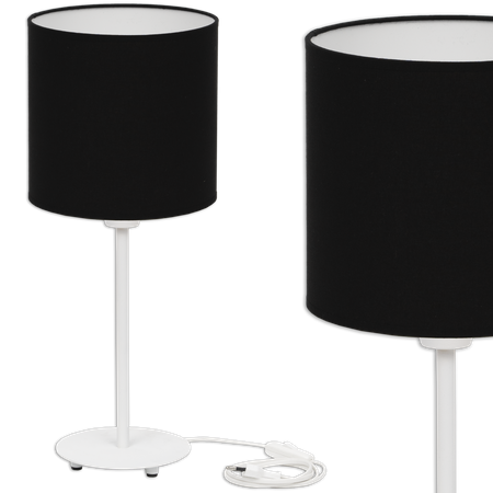 Lampka nocna Magni czarna z czarnym abażurem