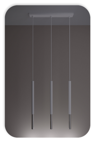 Lampy wiszące Frey biało - srebrne