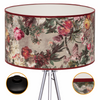 Lampa podłogowa Trigni srebrna z PEONY abażurem