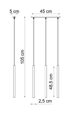 Lampy wiszące Modi czarno - srebrne