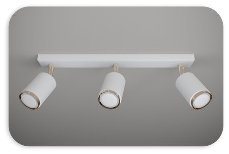 Plafony Idun biało - złote