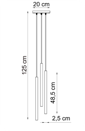 Lampy wiszące Modi czarno - miedziane