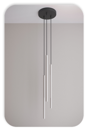 Lampy wiszące Modi czarno - srebrne