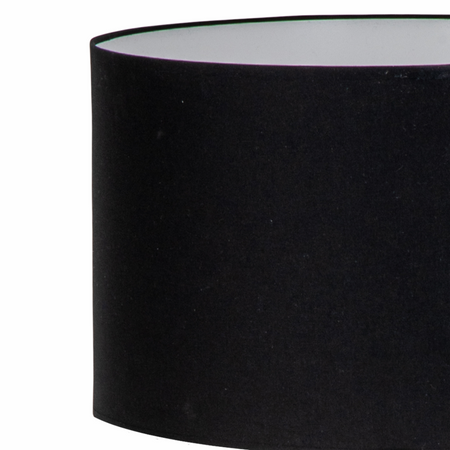 Lampa podłogowa Trigni biała z czarnym abażurem