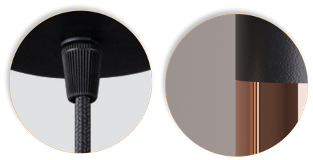 Lampy wiszące Frey czarno - miedziane