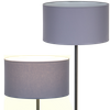 Lampa stojąca Magni Czarna z Ciemnoszarym abażurem